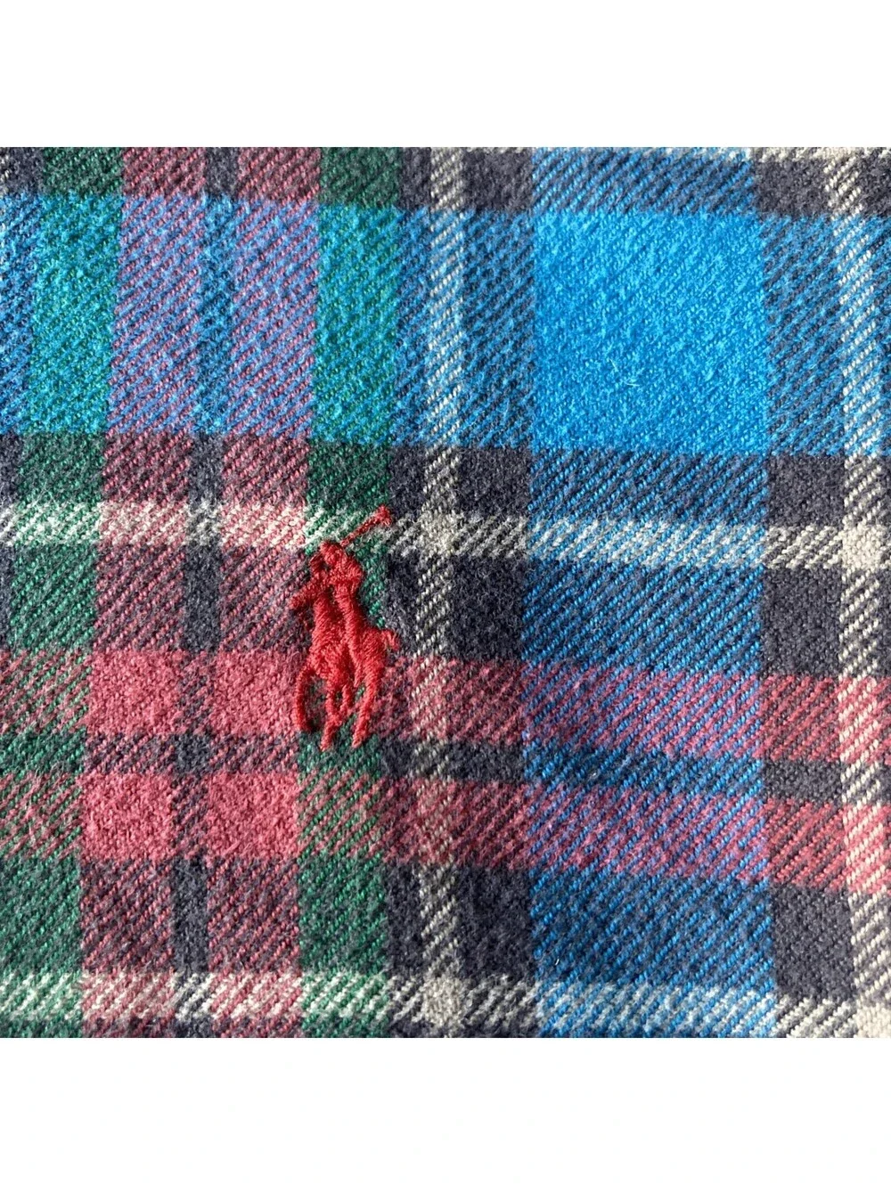 Polo Ralph Lauren Custom Fit Performance Flannel Long Sleeve Plaid Shirt Mens L